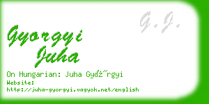 gyorgyi juha business card